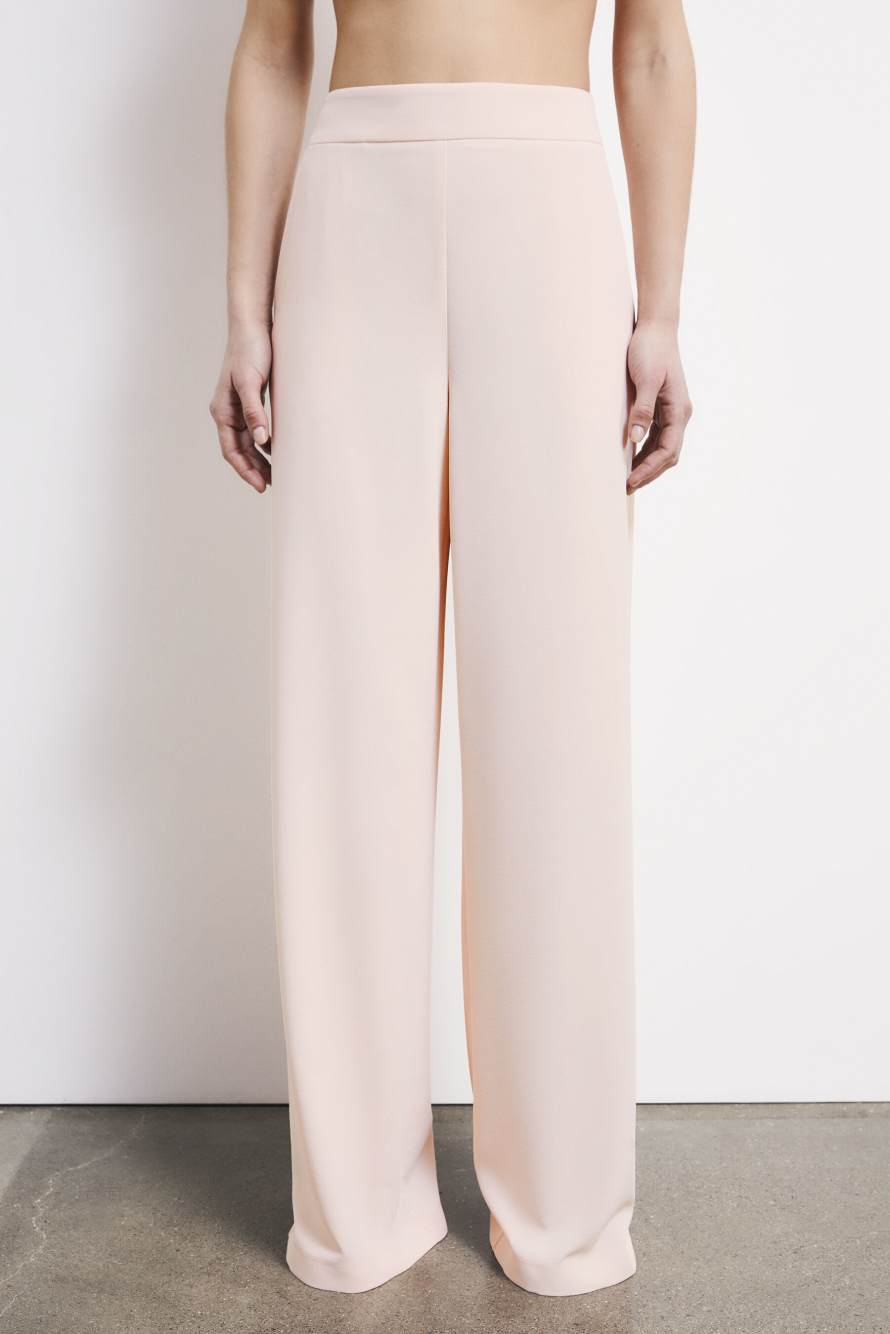 Palazzo cr&ecirc;pe trousers, Pink, Patrizia Pepe