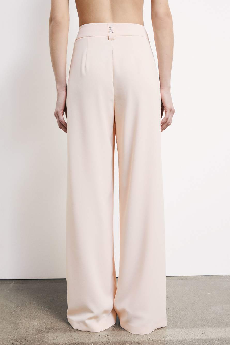 Palazzo cr&ecirc;pe trousers, Pink, Patrizia Pepe
