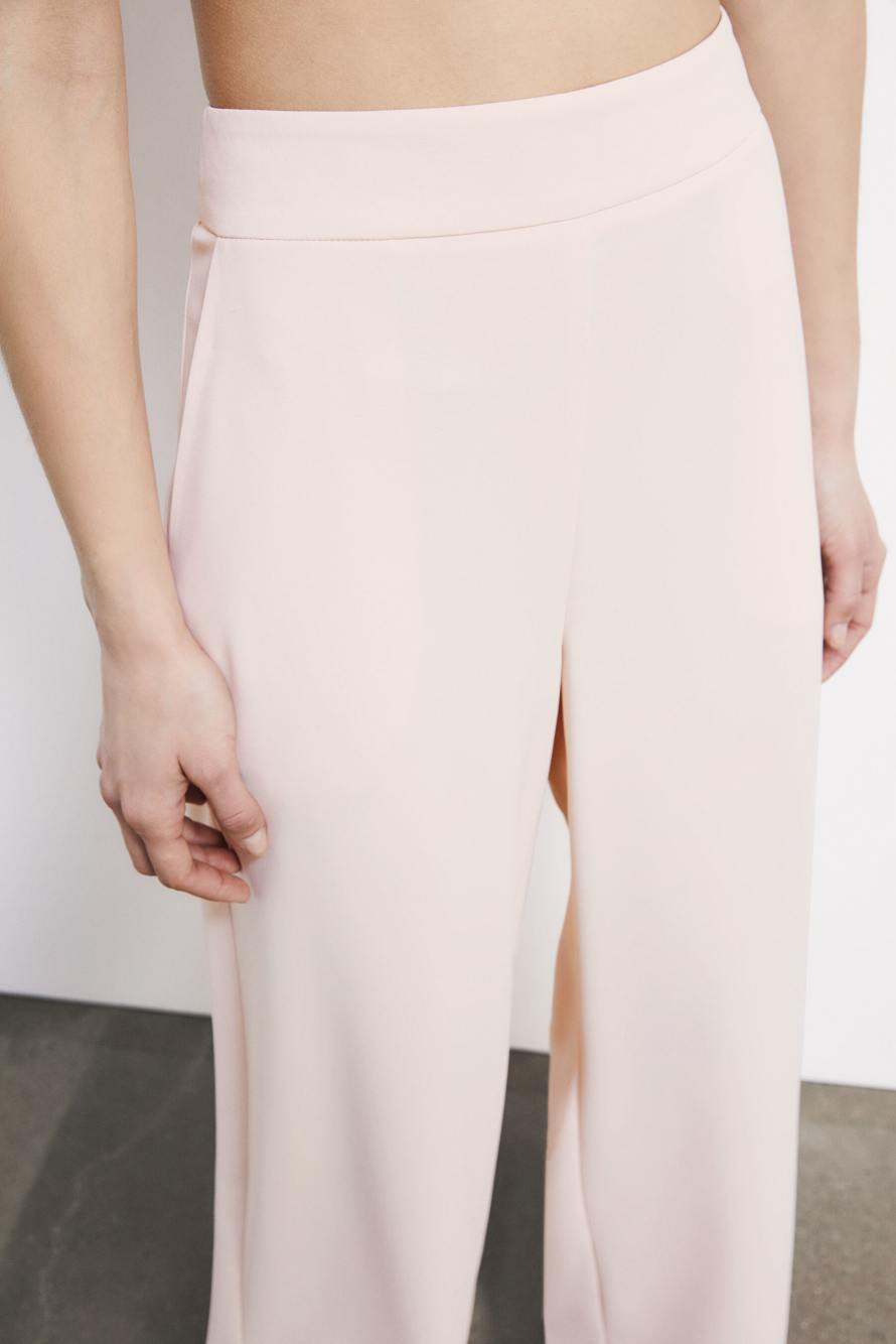 Palazzo cr&ecirc;pe trousers, Pink, Patrizia Pepe