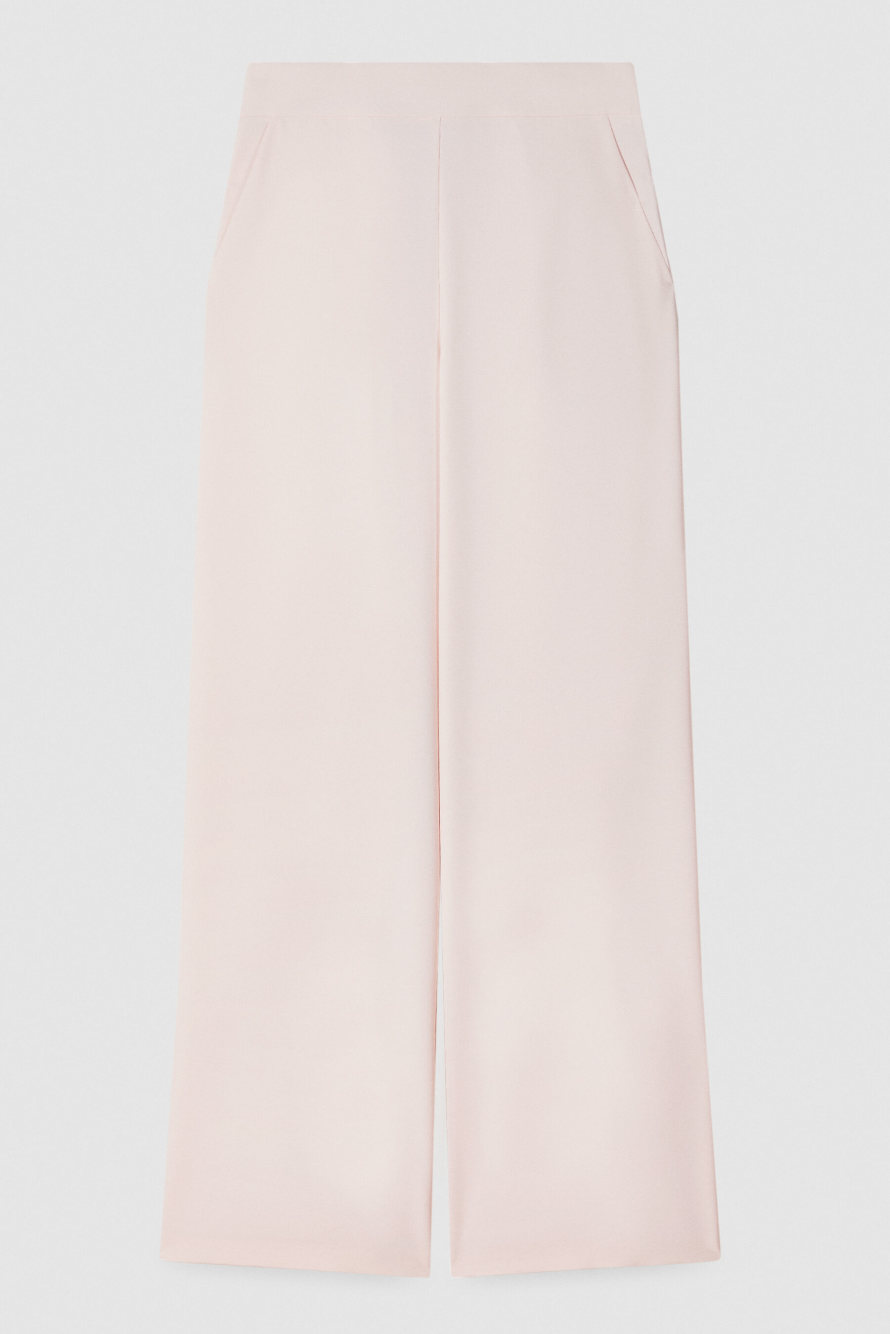 Palazzo cr&ecirc;pe trousers, Pink, Patrizia Pepe