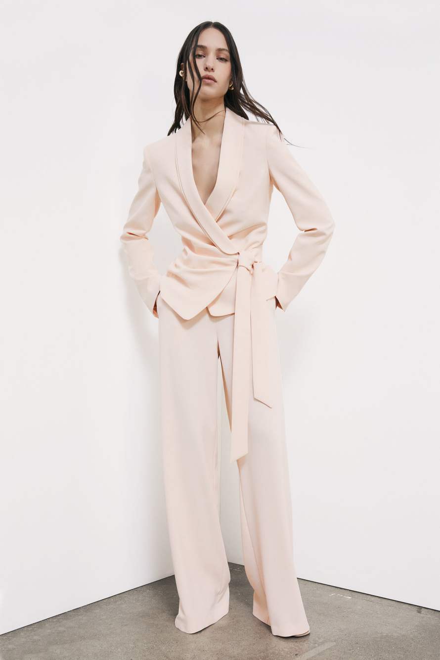 Palazzo cr&ecirc;pe trousers, Pink, Patrizia Pepe