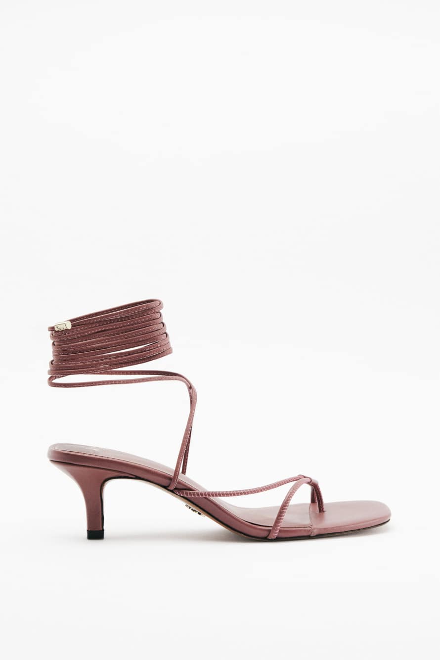 Essential Fly Heeled Sandals, Pink, Patrizia Pepe