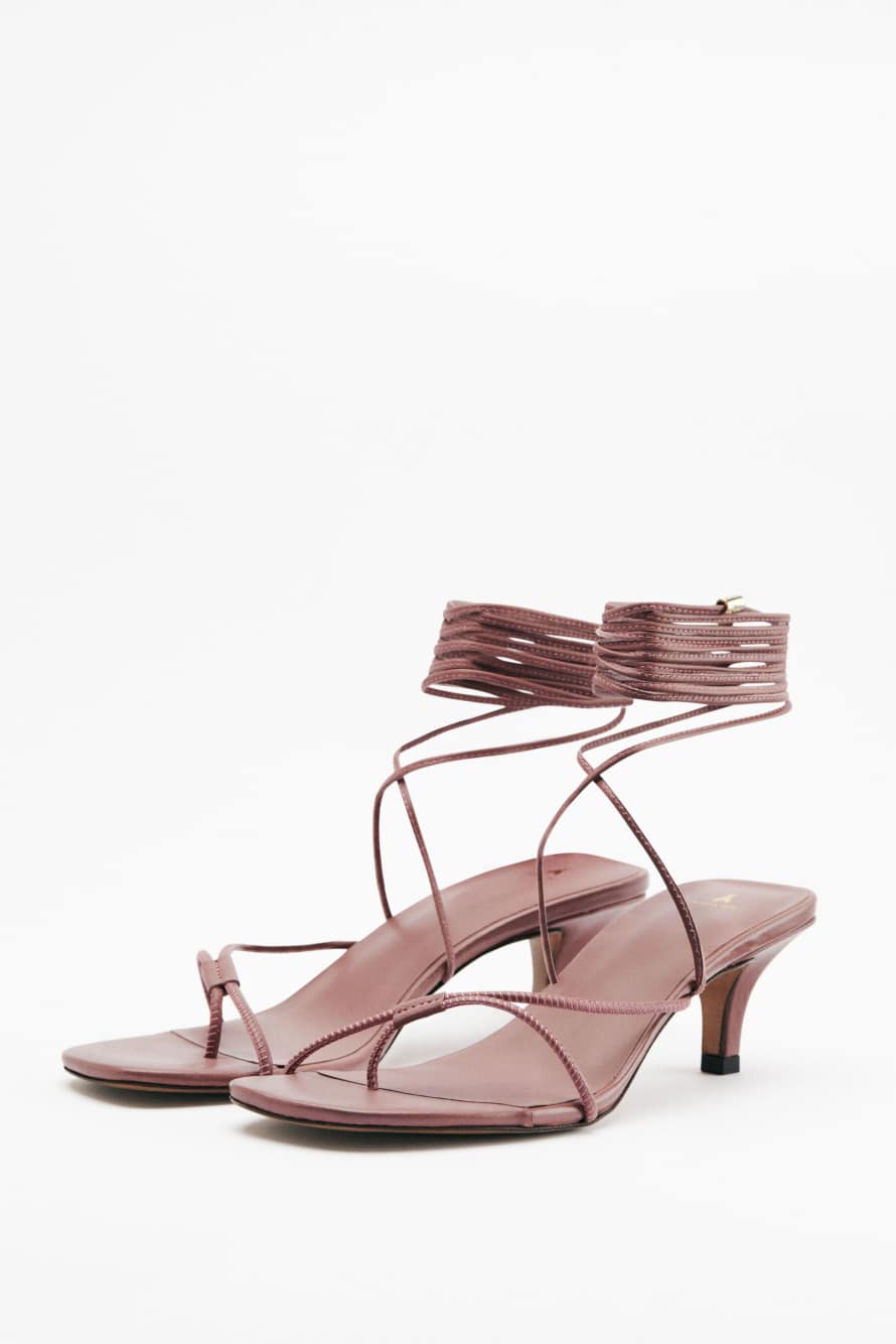 Essential Fly Heeled Sandals, Pink, Patrizia Pepe
