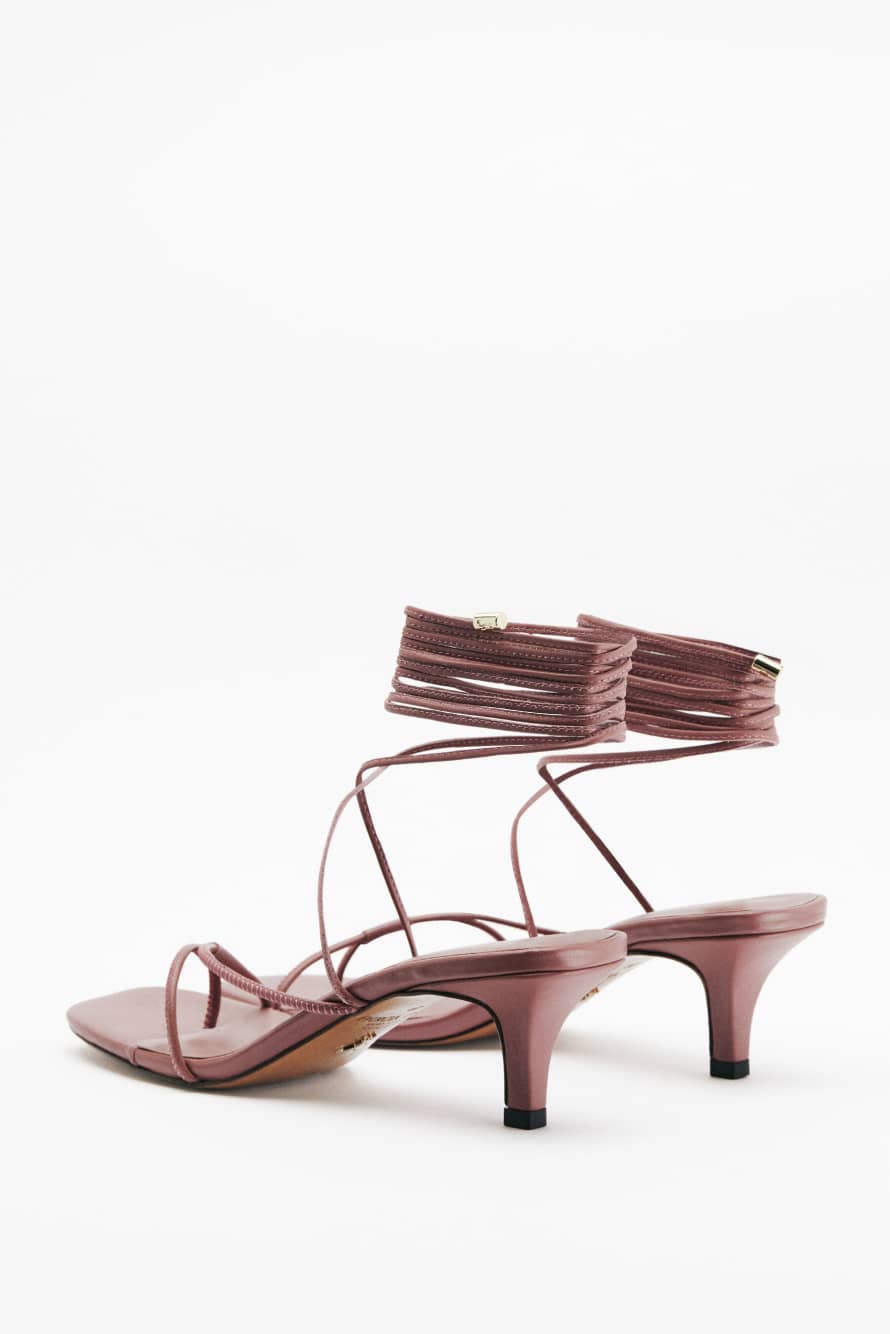 Essential Fly Heeled Sandals, Pink, Patrizia Pepe