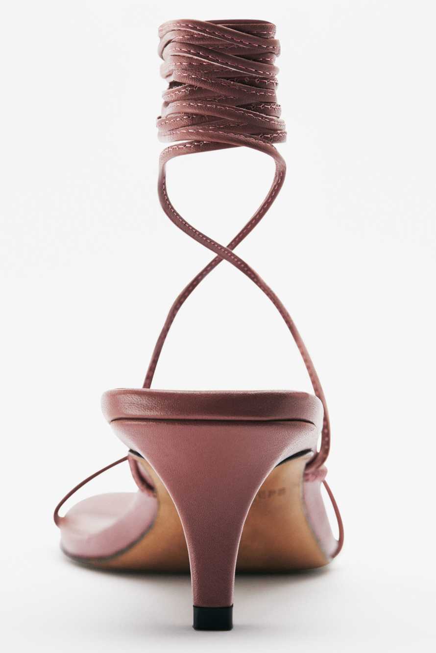 Essential Fly Heeled Sandals, Pink, Patrizia Pepe