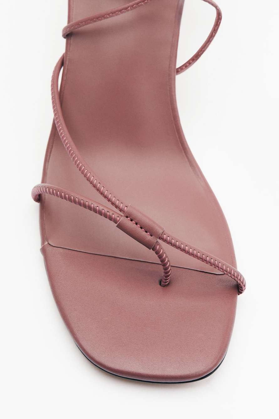 Essential Fly Heeled Sandals, Pink, Patrizia Pepe