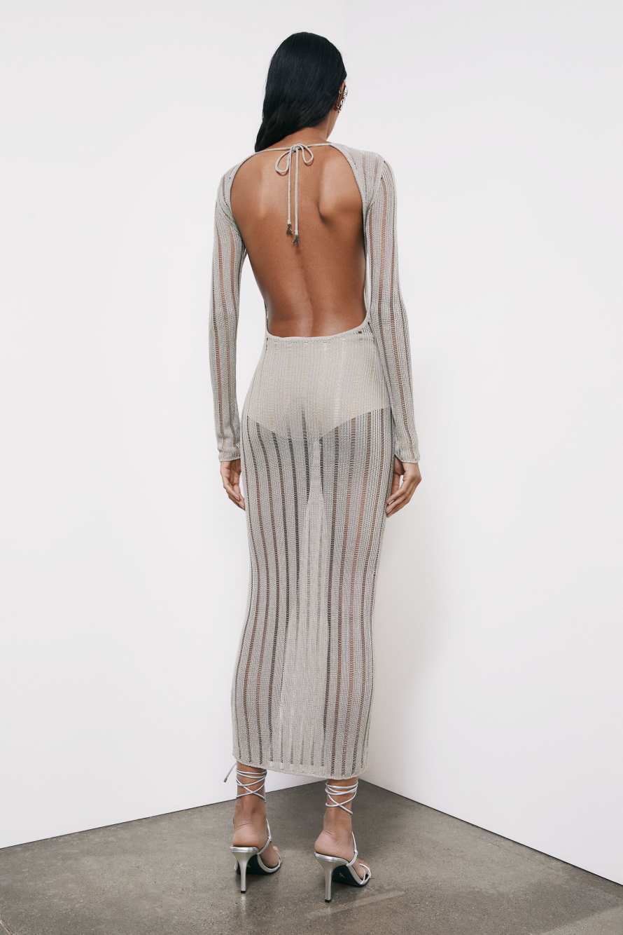 Robe longue en maille, Ivoire, Patrizia Pepe