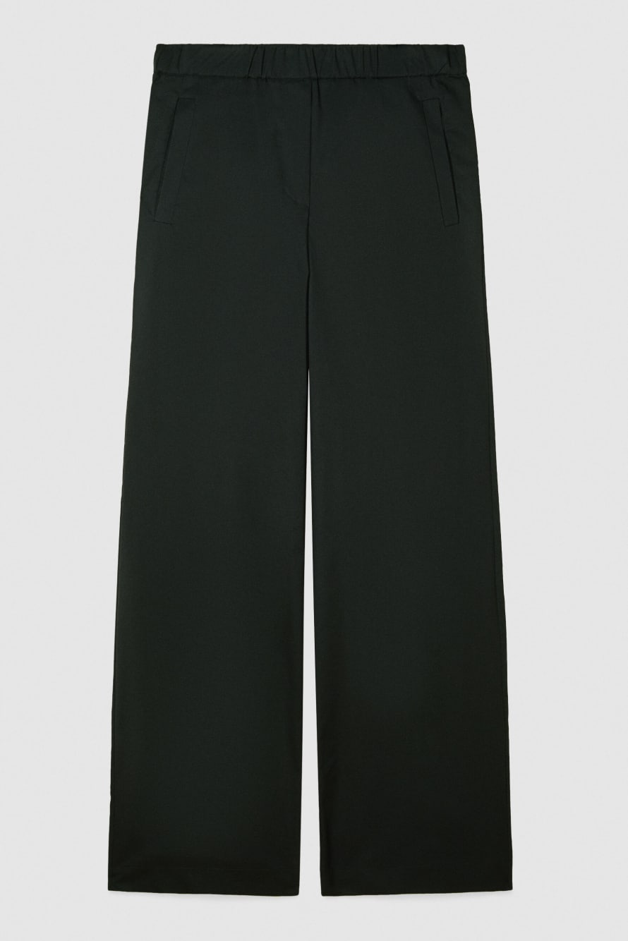 Straight-leg poplin trousers, Black, Patrizia Pepe