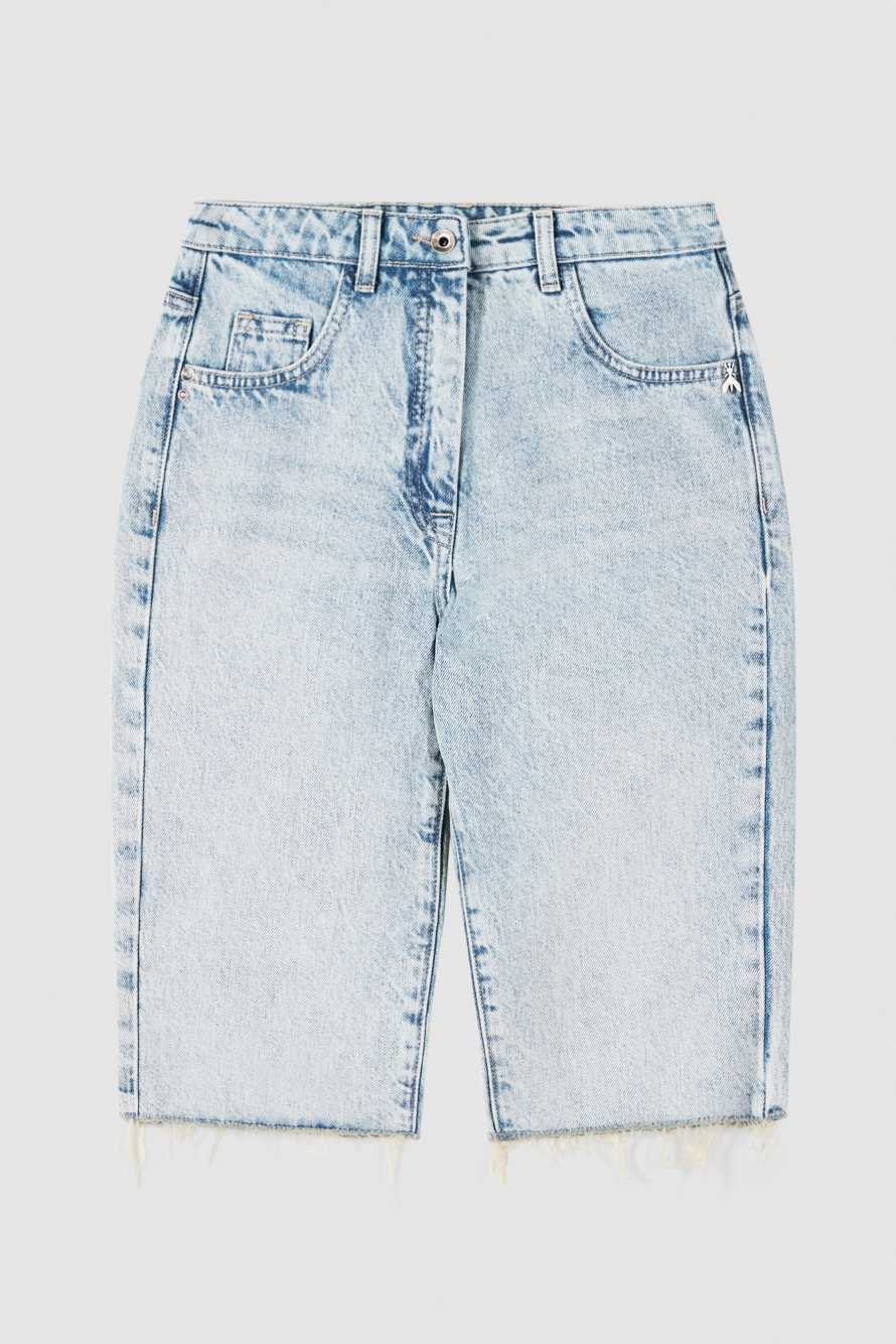 Bermuda en denim, Bleu Ciel, Patrizia Pepe