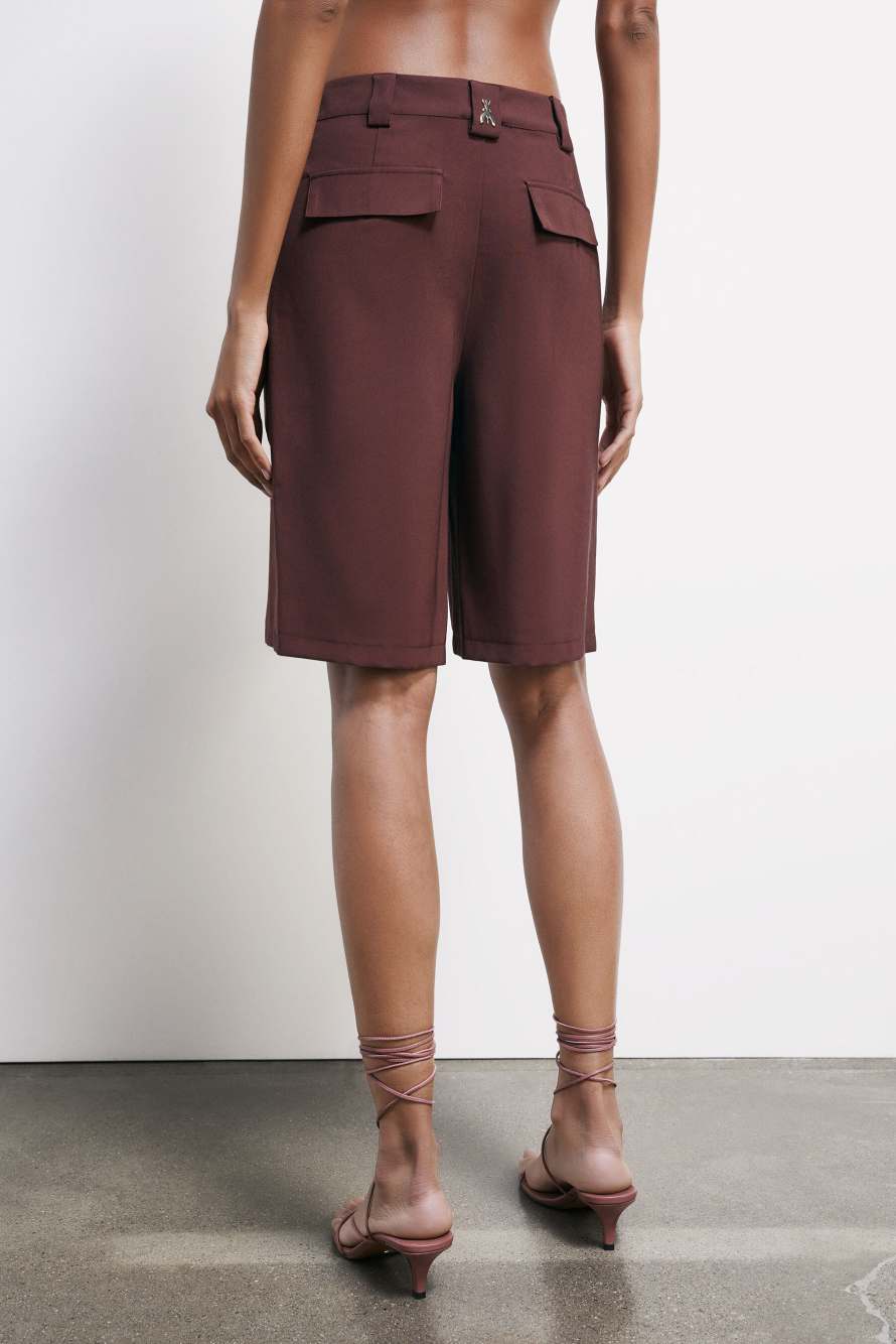 Bermuda en Tencel, Marron, Patrizia Pepe