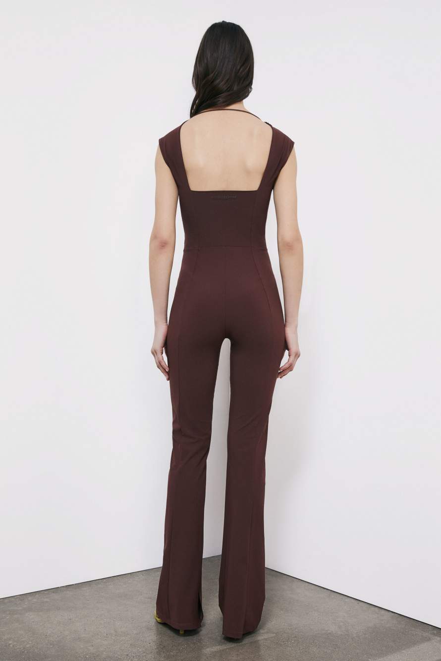 Mono slim de jersey, Marr&oacute;n