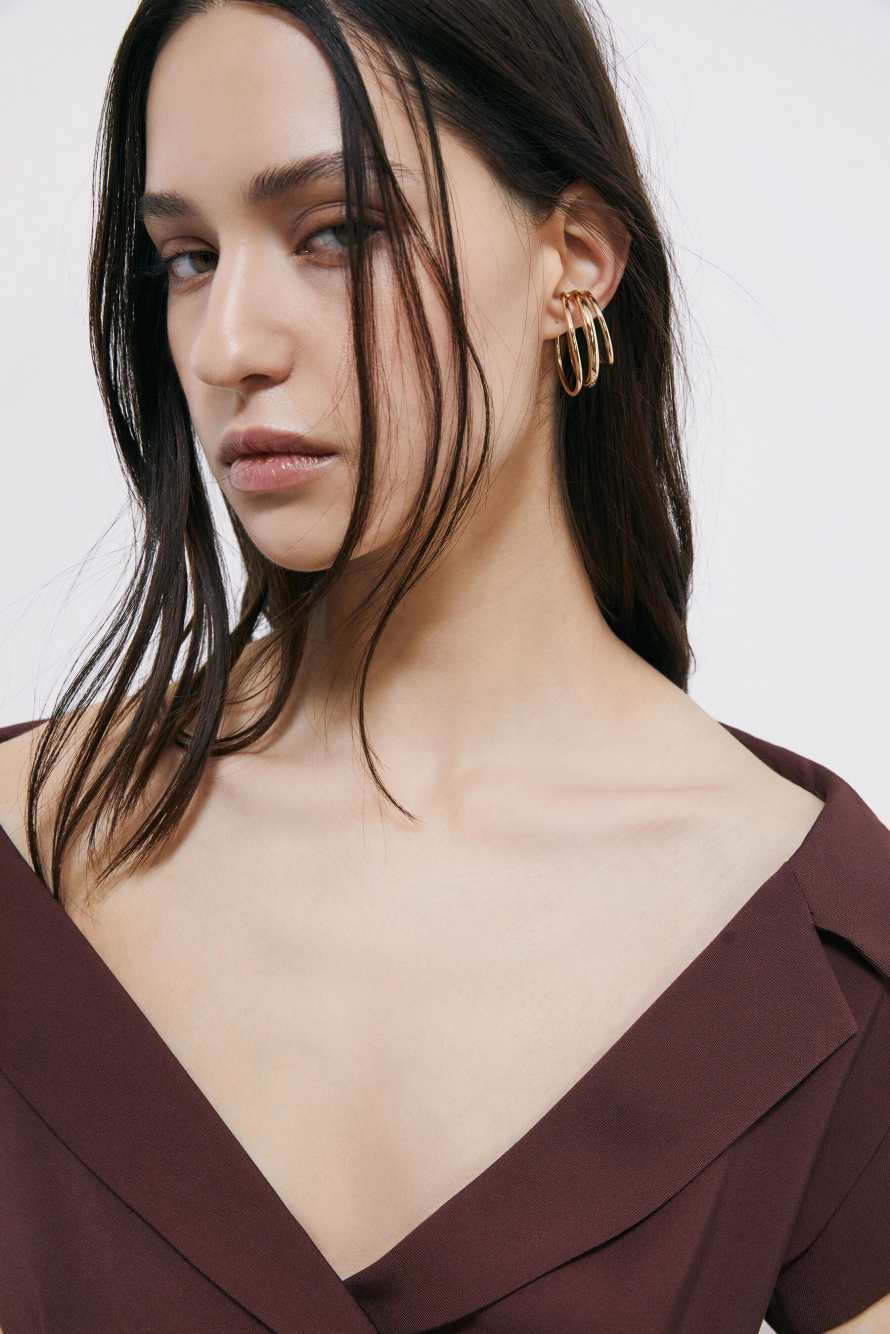 Серьга-манжета Light Circle, Золотистый, Patrizia Pepe