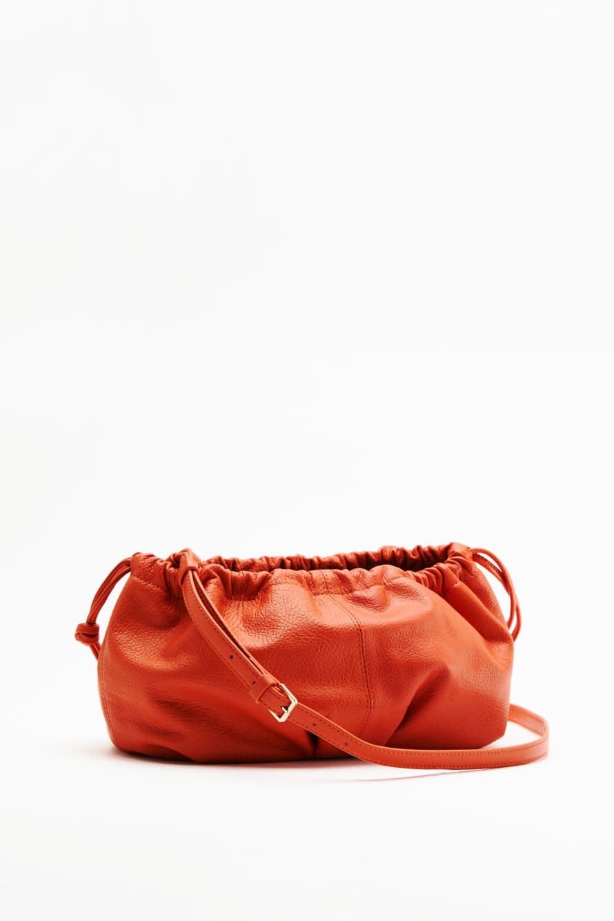 Leder-Clutch "Bubble" Small, Orange, Patrizia Pepe