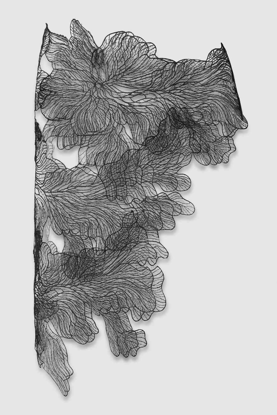 Floral Lace Pareo, Black, Patrizia Pepe