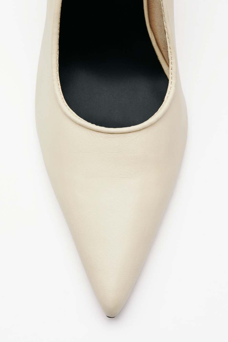 SKIN nappa leather pumps, White, Patrizia Pepe