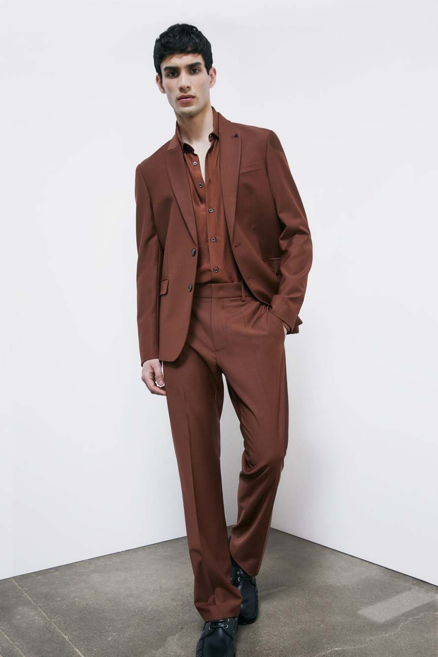 Viscose twill jacquard shirt, Brown, Patrizia Pepe