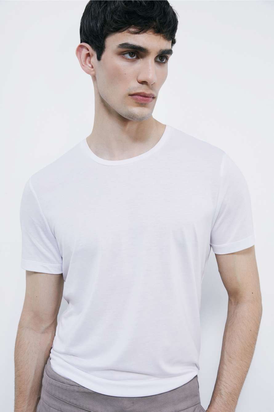 Slim-fit cotton T-shirt, White, Patrizia Pepe