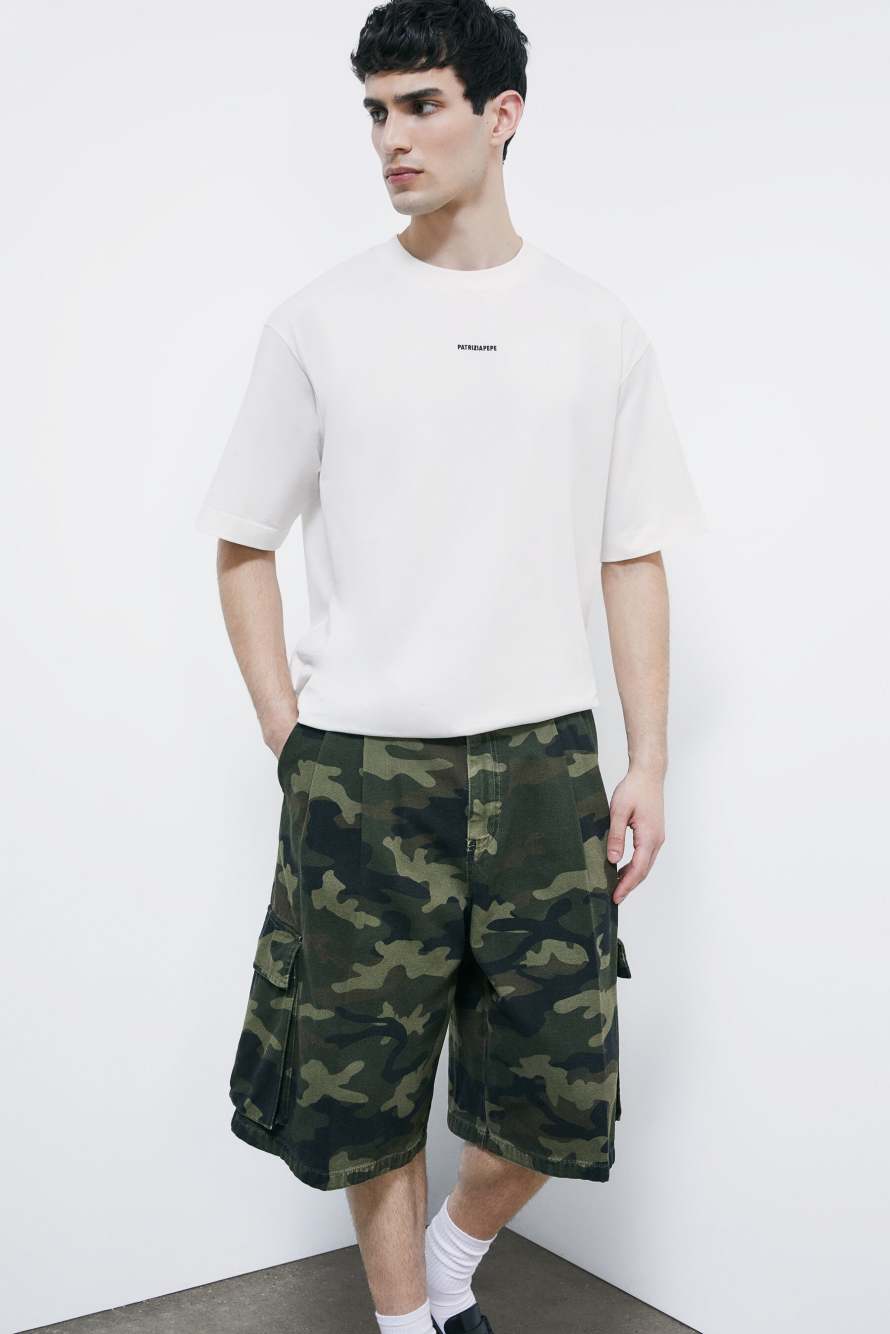 Oversized cotton t-shirt, White, Patrizia Pepe