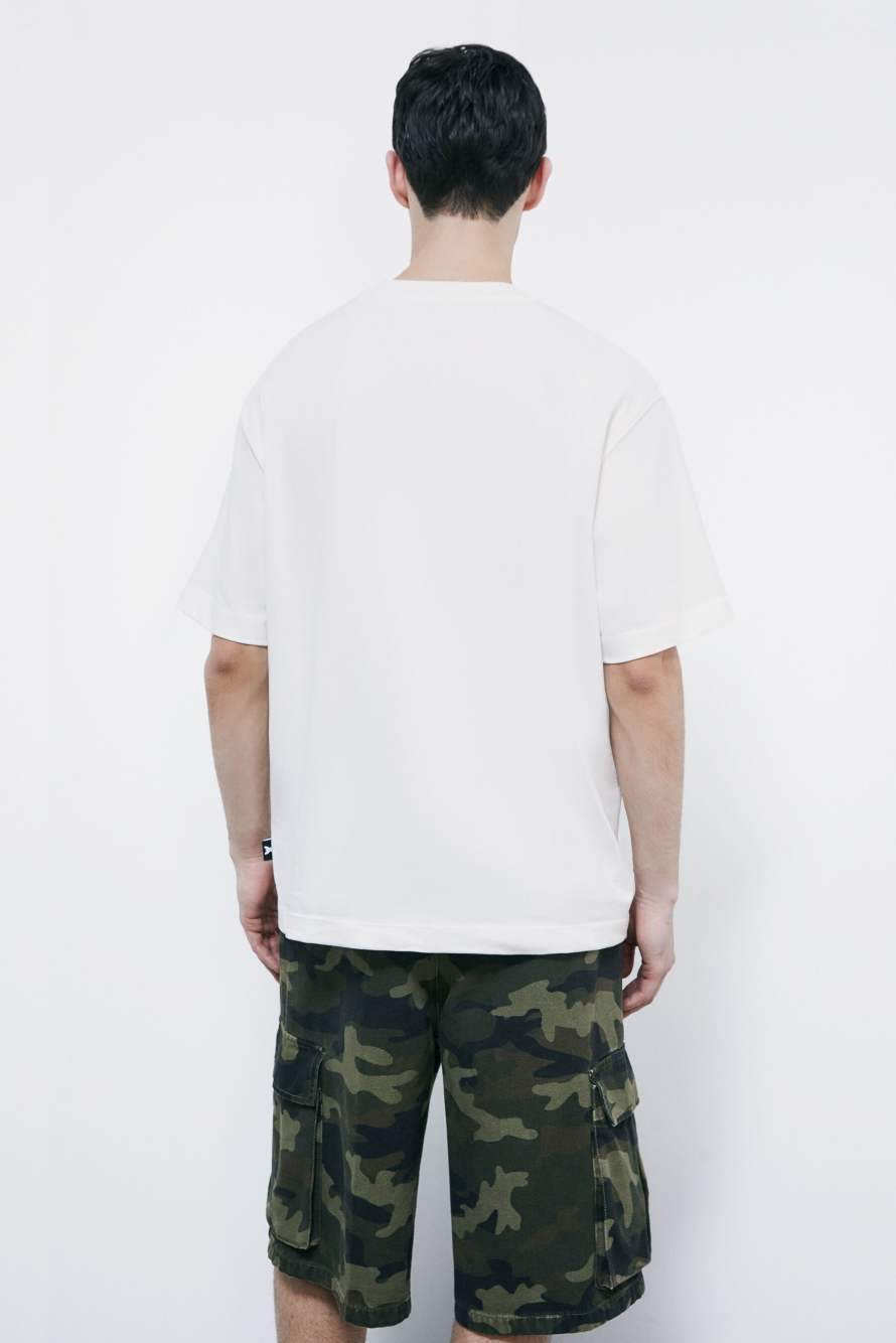 Oversized cotton t-shirt, White, Patrizia Pepe