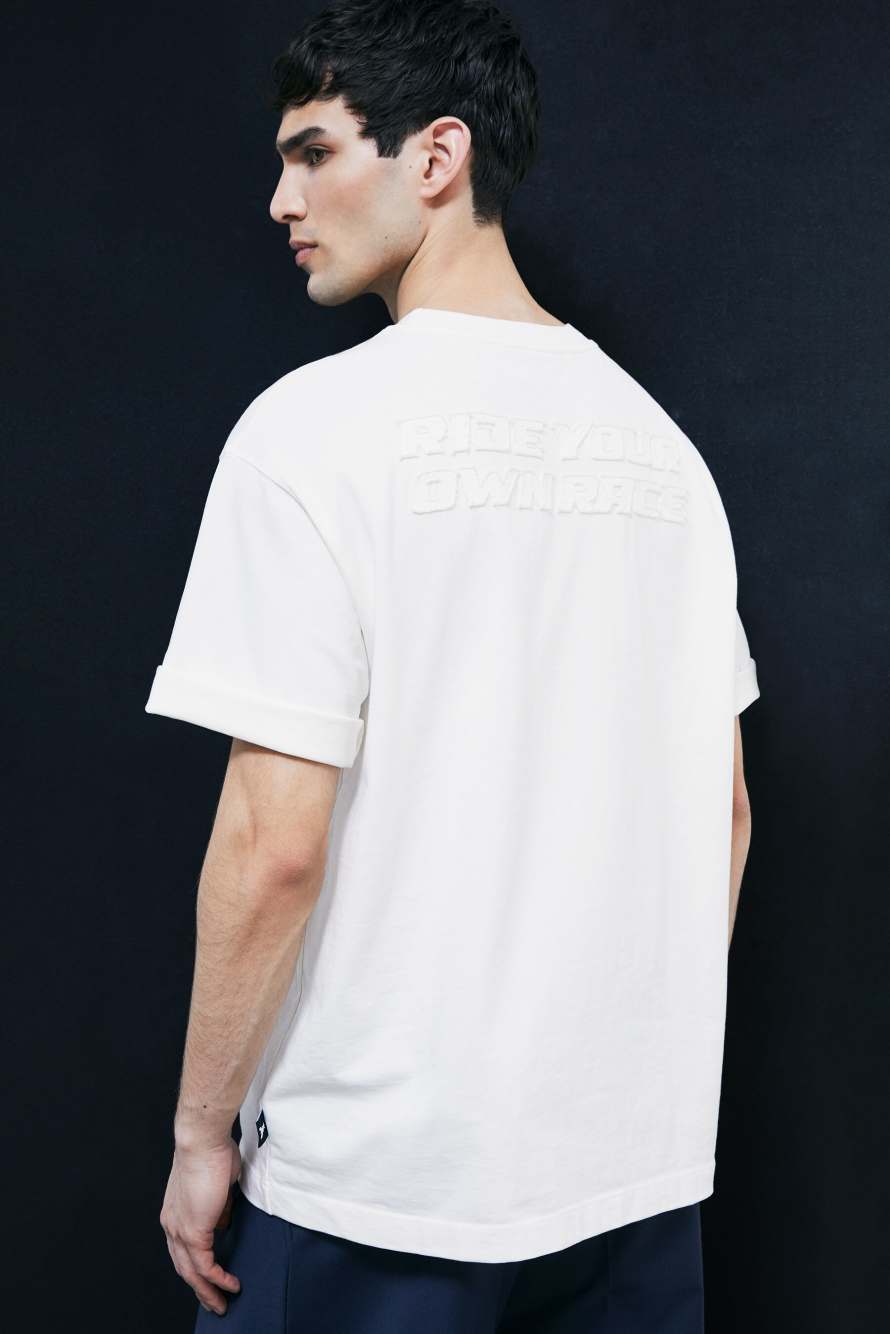 Cotton T-shirt with embroidery, White, Patrizia Pepe