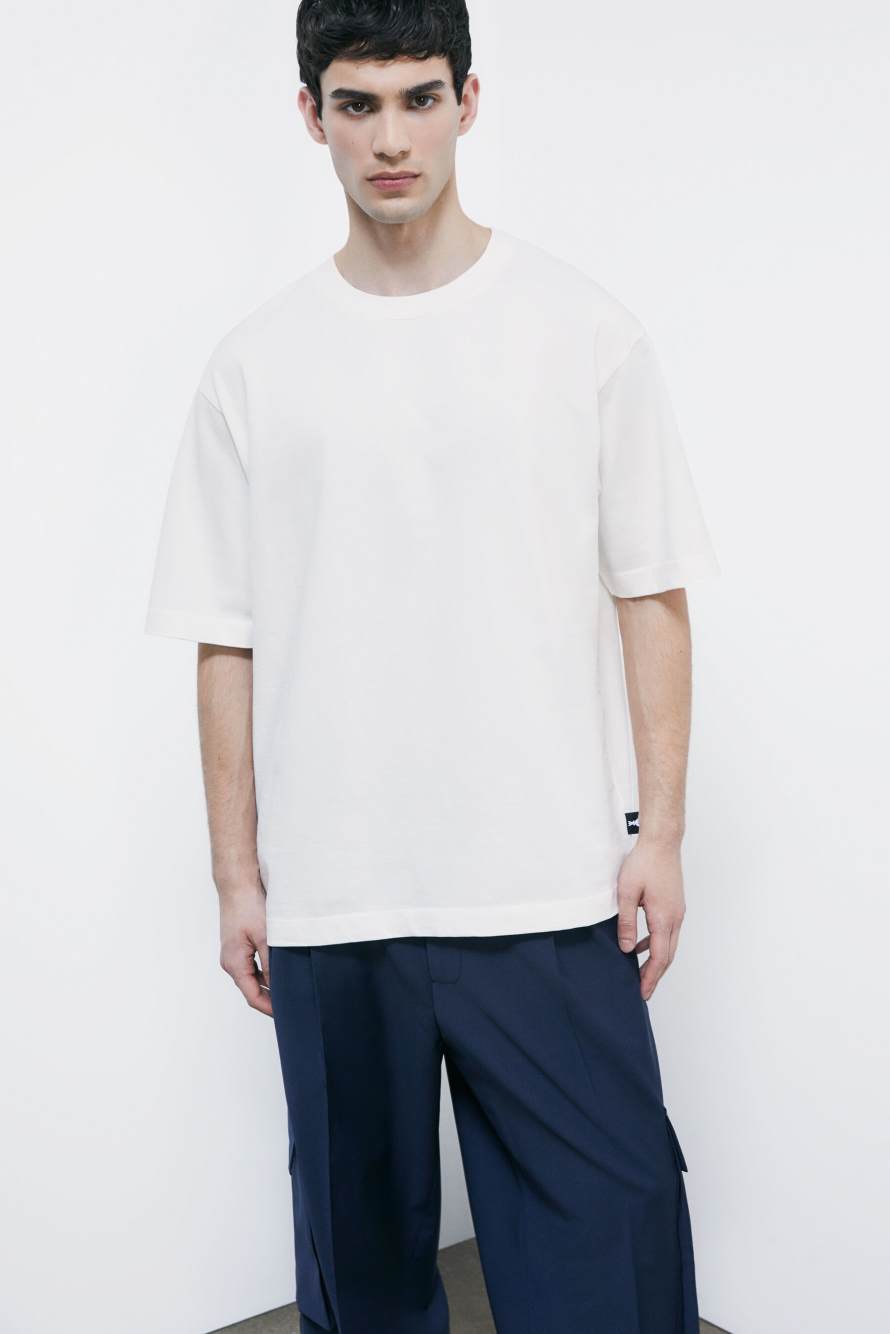 Cotton T-shirt with embroidery, White, Patrizia Pepe