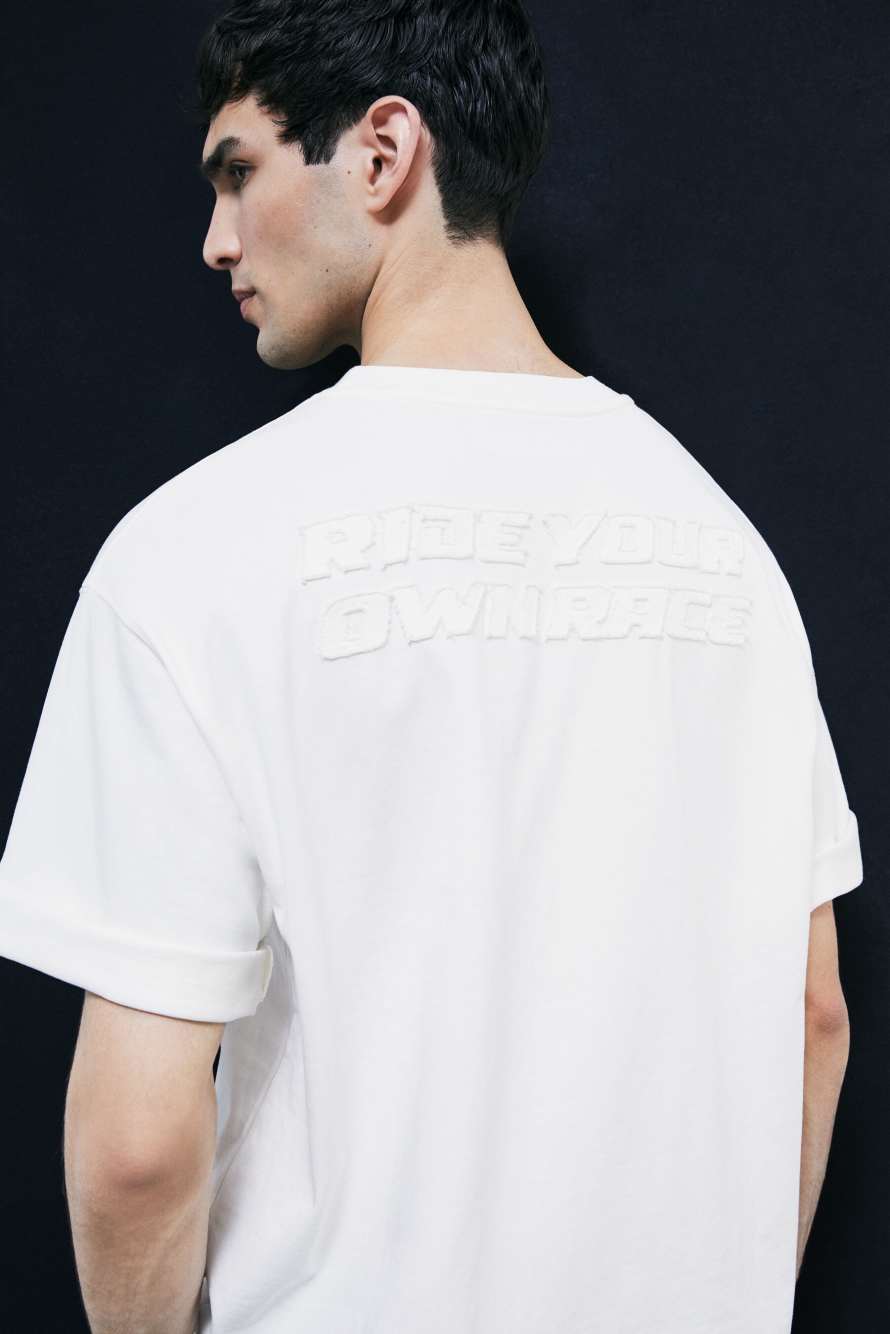 Cotton T-shirt with embroidery, White, Patrizia Pepe