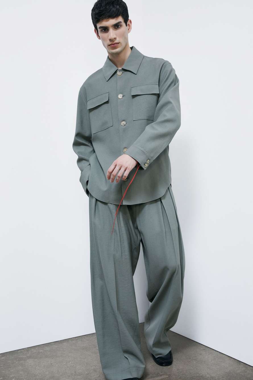Overshirt en tissu fluide, Vert, Patrizia Pepe