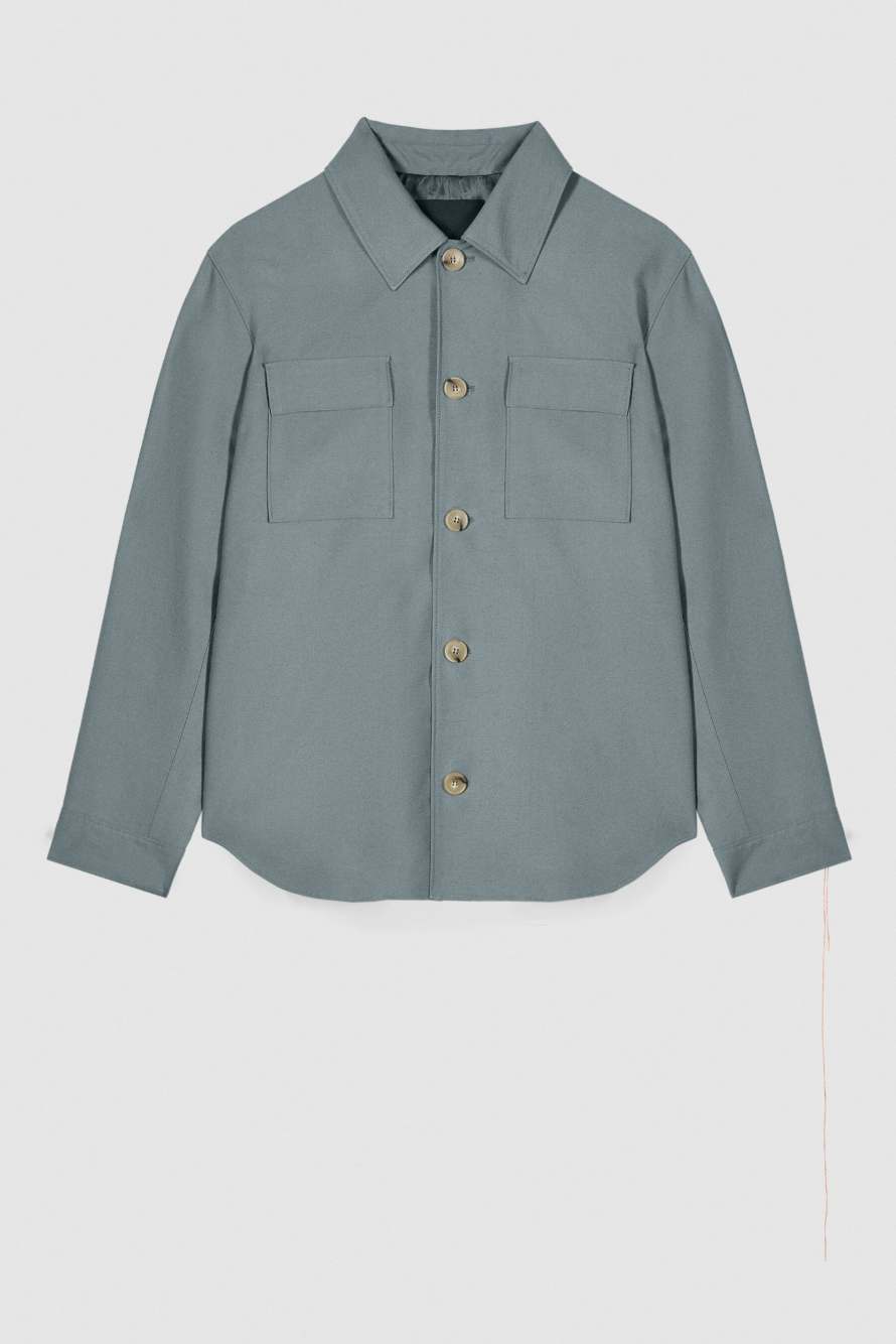 Overshirt en tissu fluide, Vert, Patrizia Pepe