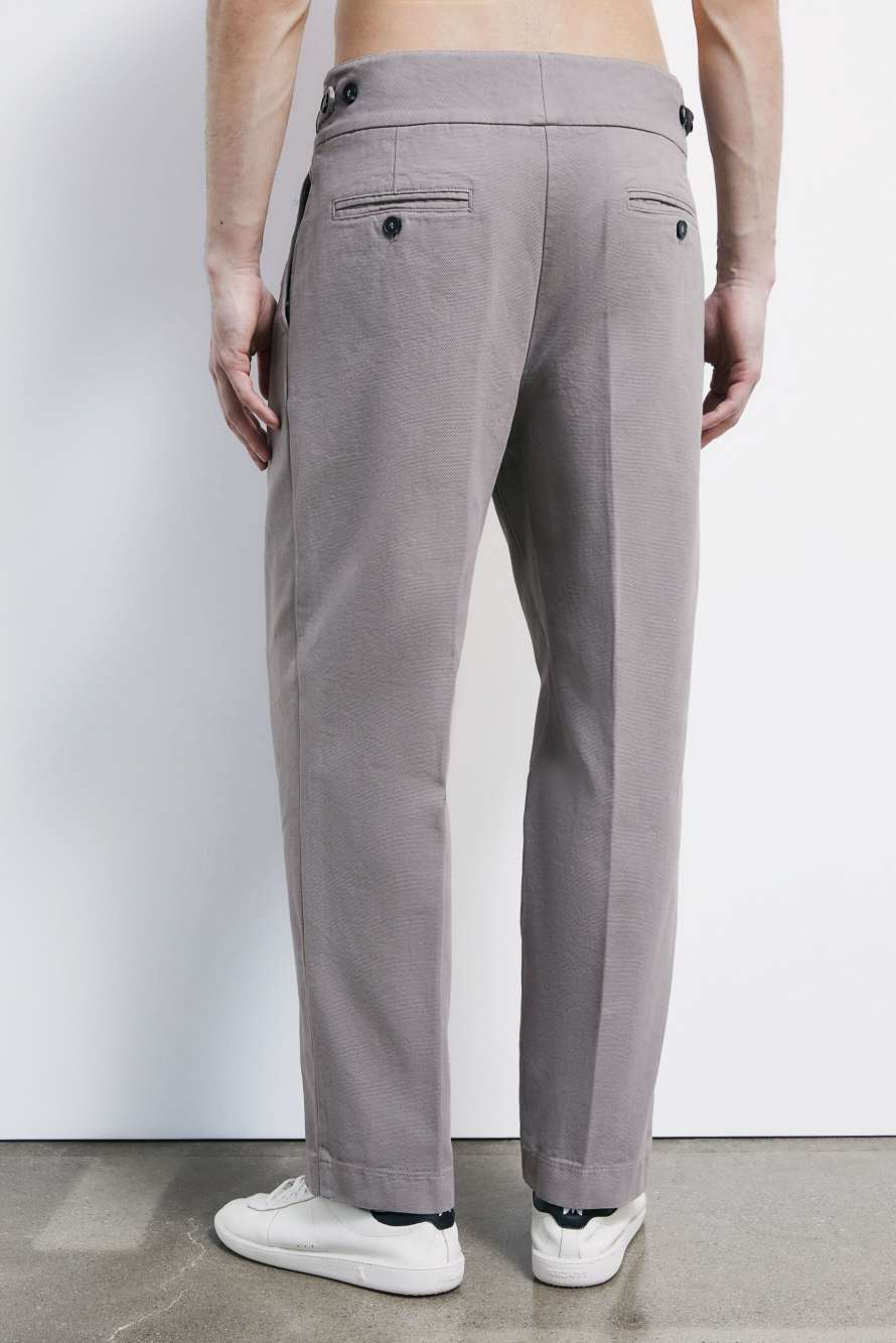 Pantal&oacute;n cargo en algod&oacute;n estructurado, Gris