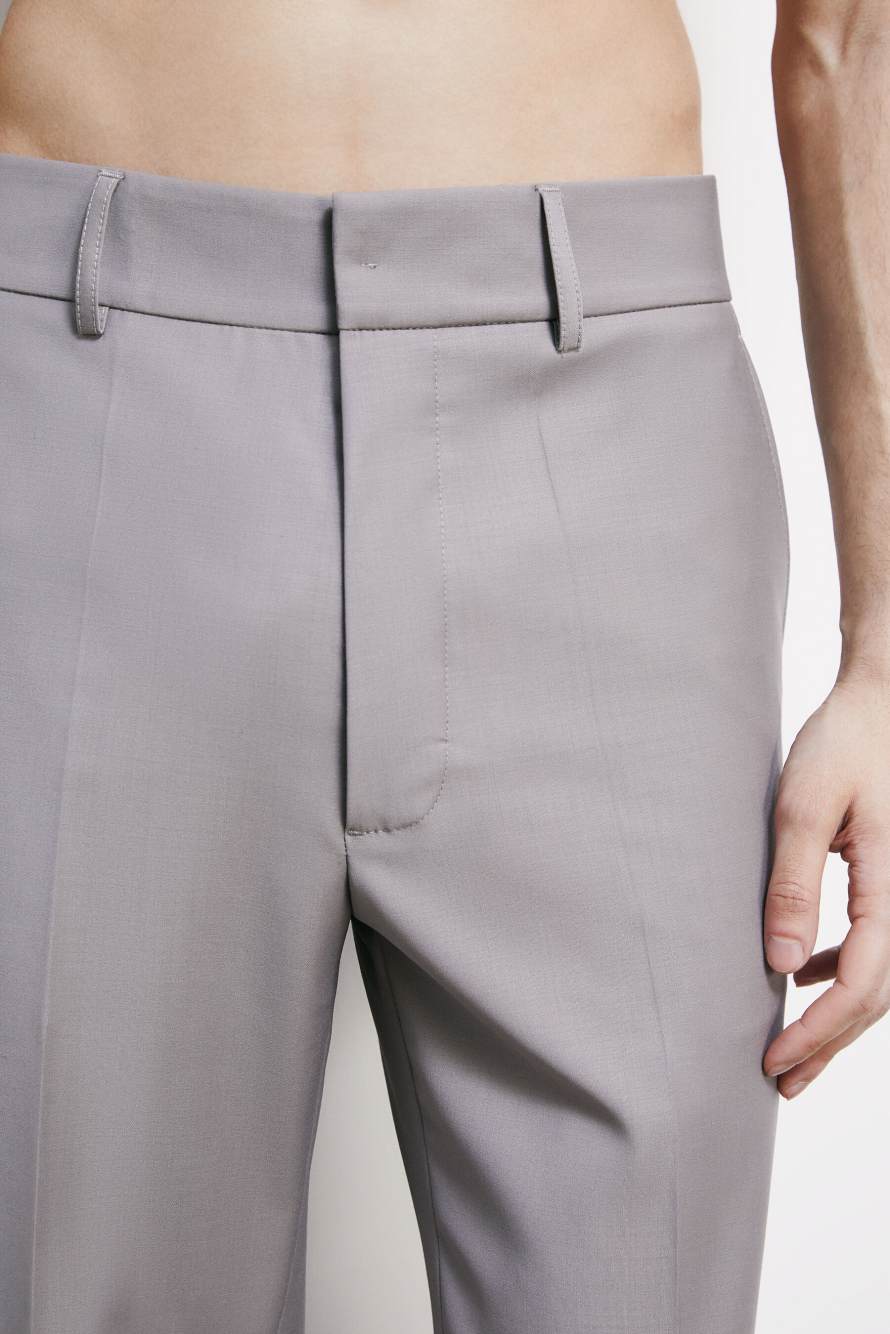 Pantalones ajustados (IM)PERFECTION de lana fr&iacute;a, Gris