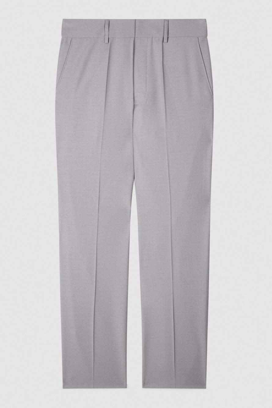 Pantalones ajustados (IM)PERFECTION de lana fr&iacute;a, Gris