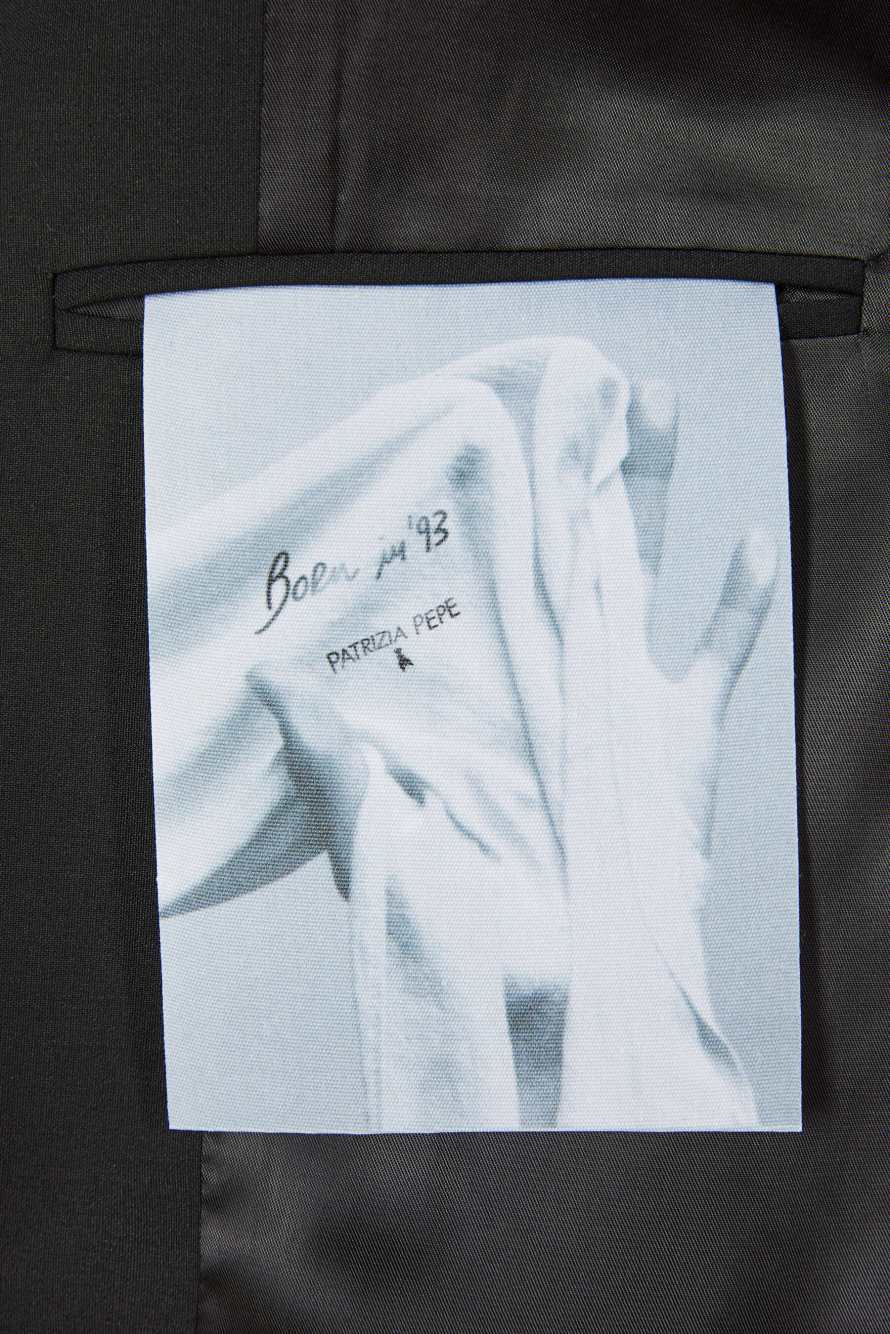 Chaleco sartorial en mezcla ligera de lana el&aacute;stica, Negro