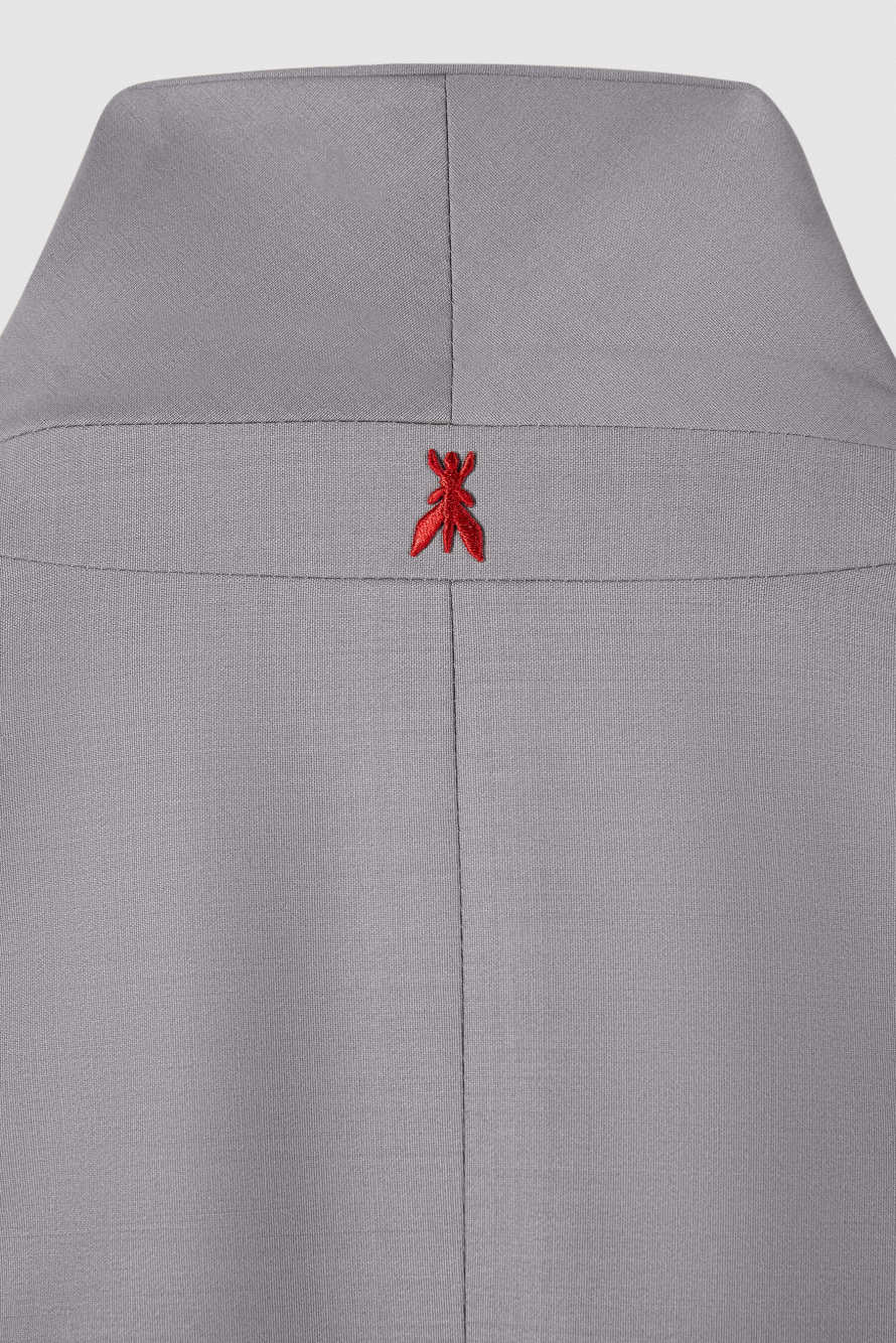 Chaqueta cruzada (IM)PERFECTION reversible de lana fr&iacute;a, Gris