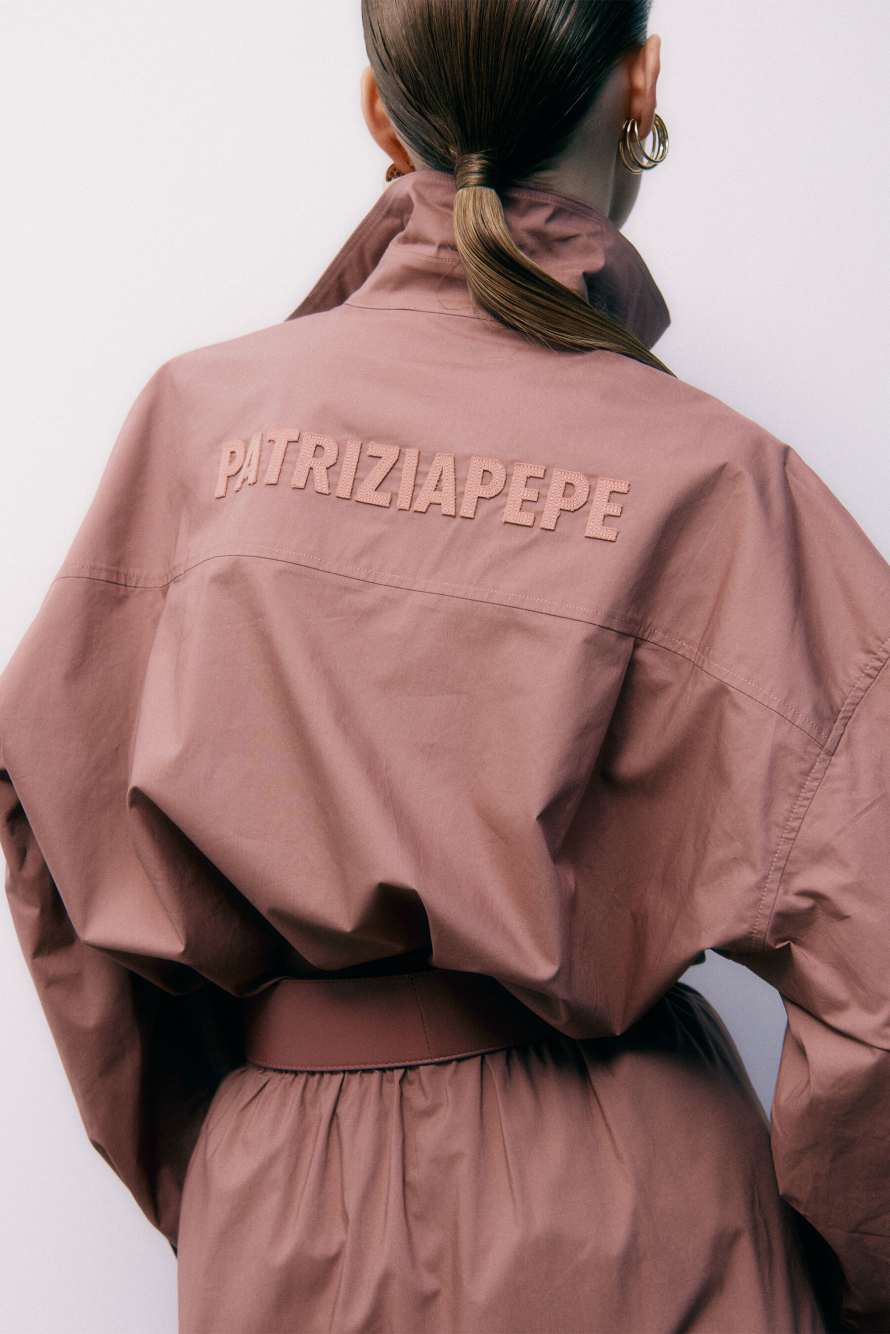 Oversized cotton poplin shirt, Pink, Patrizia Pepe