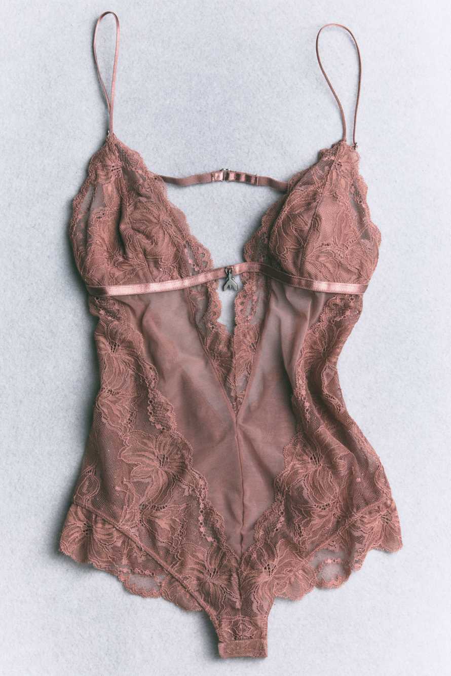 Lace bodysuit, Pink, Patrizia Pepe