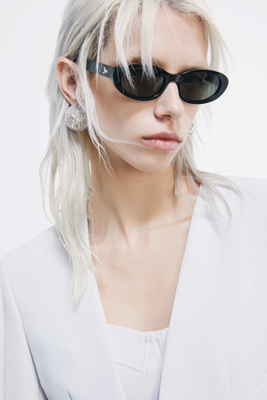 Crystal Sphere earrings, Silver, Patrizia Pepe