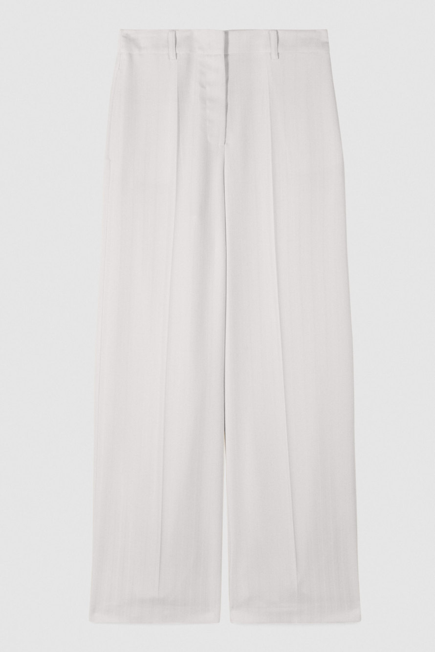 Structured palazzo trousers, White, Patrizia Pepe