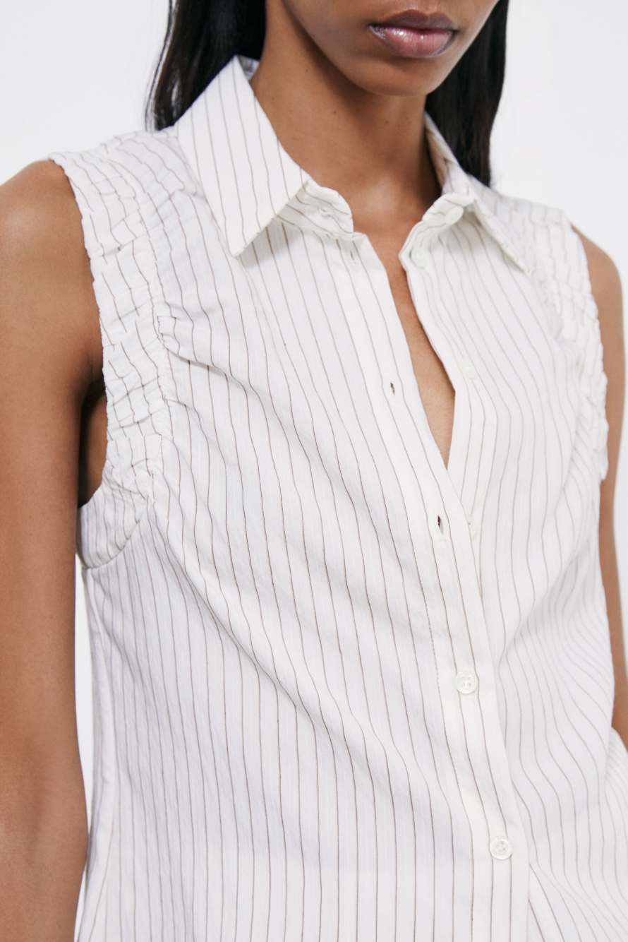 Sleeveless striped shirt, Stripes, Patrizia Pepe