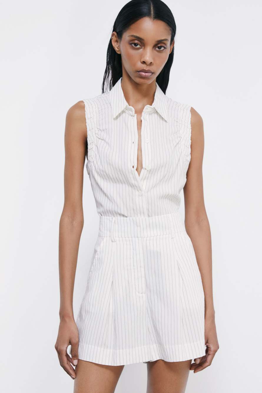 Sleeveless striped shirt, Stripes, Patrizia Pepe