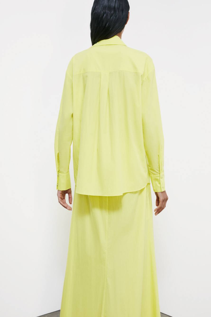 Technical cotton shirt, Yellow, Patrizia Pepe