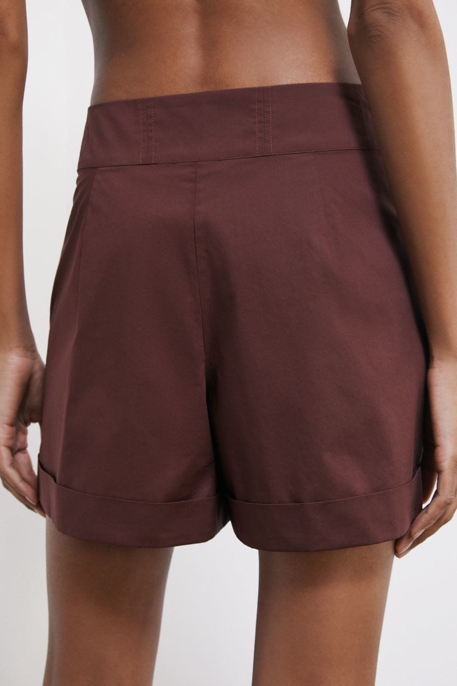 Poplin shorts, Brown, Patrizia Pepe