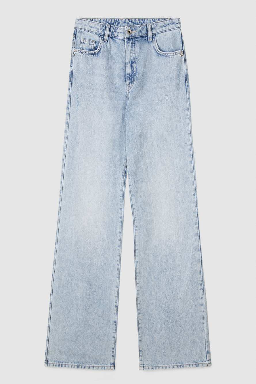 Jean oversize taille basse, Bleu Ciel, Patrizia Pepe