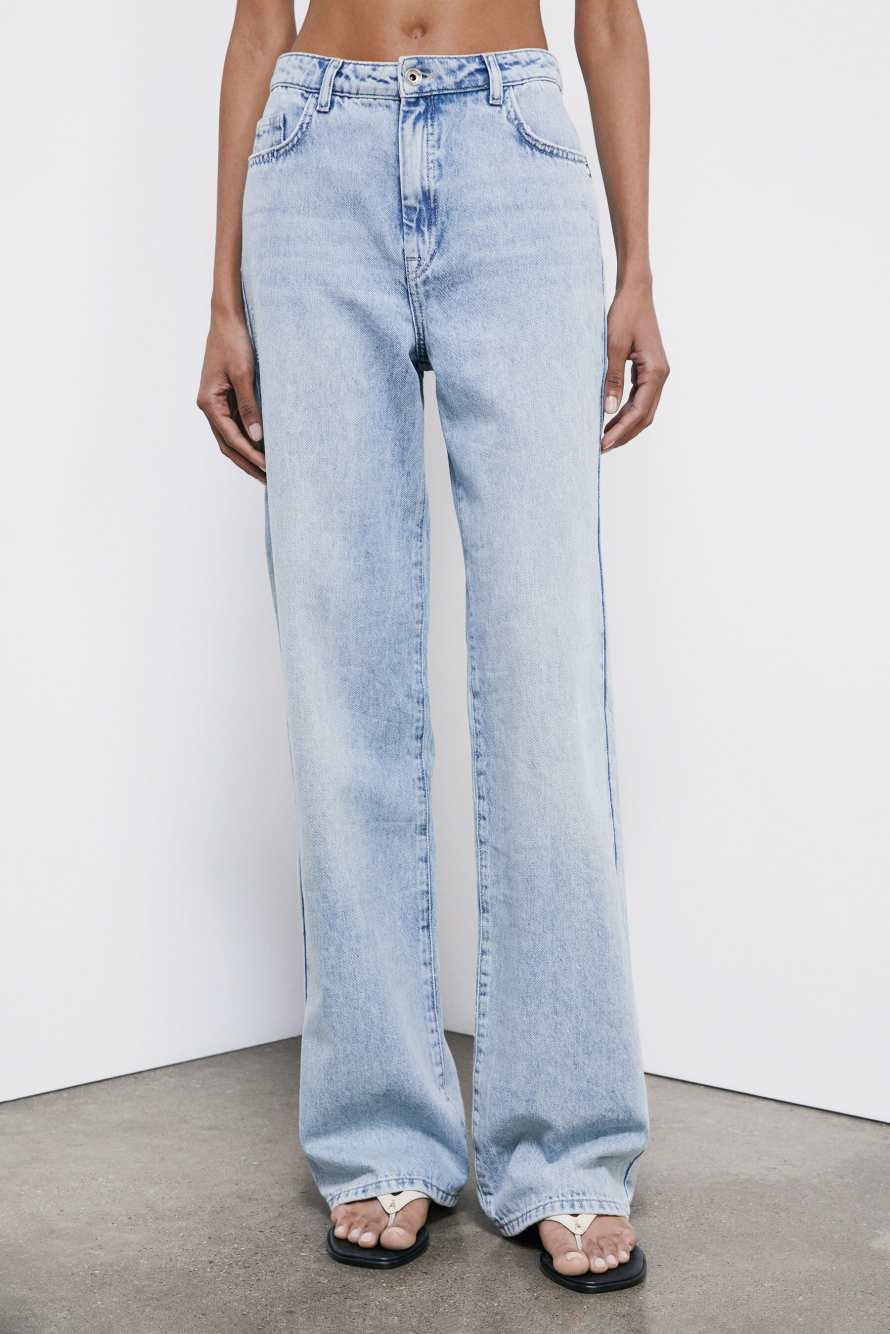 Jean oversize taille basse, Bleu Ciel, Patrizia Pepe