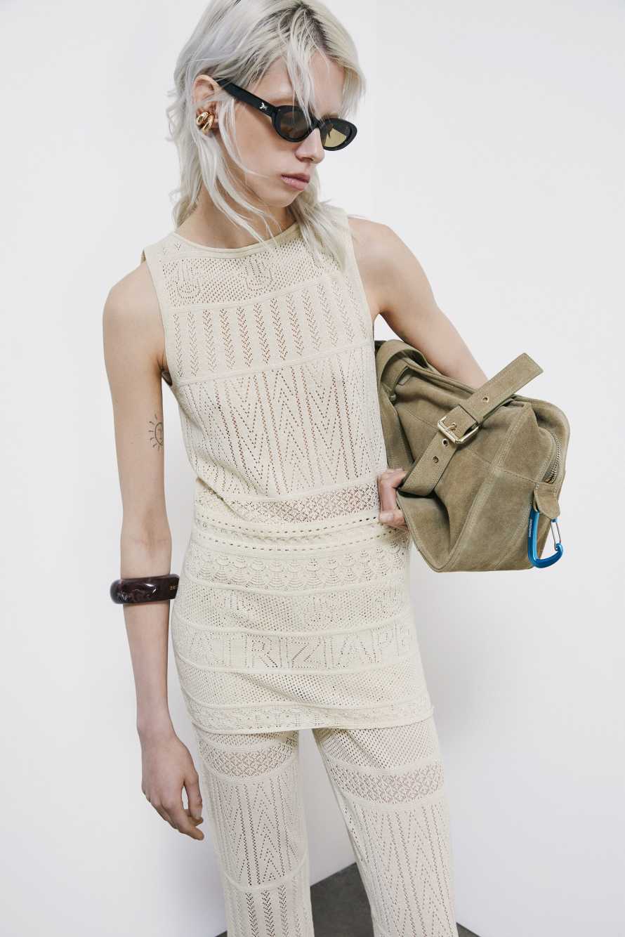 Tanktop aus Baumwoll-Crochet, Ivory, Patrizia Pepe