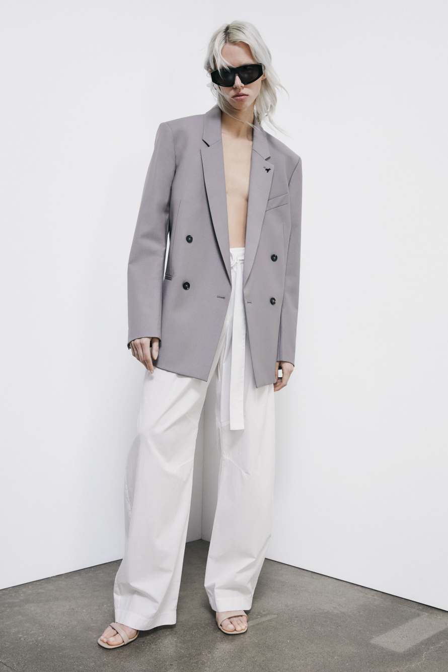 Wide-leg cotton trousers, White, Patrizia Pepe