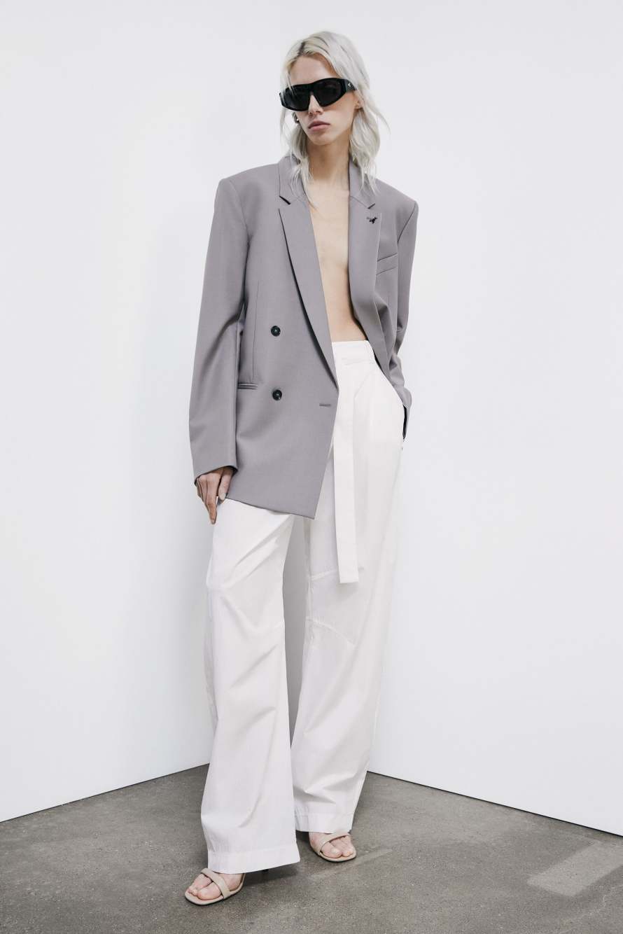 Wide-leg cotton trousers, White, Patrizia Pepe