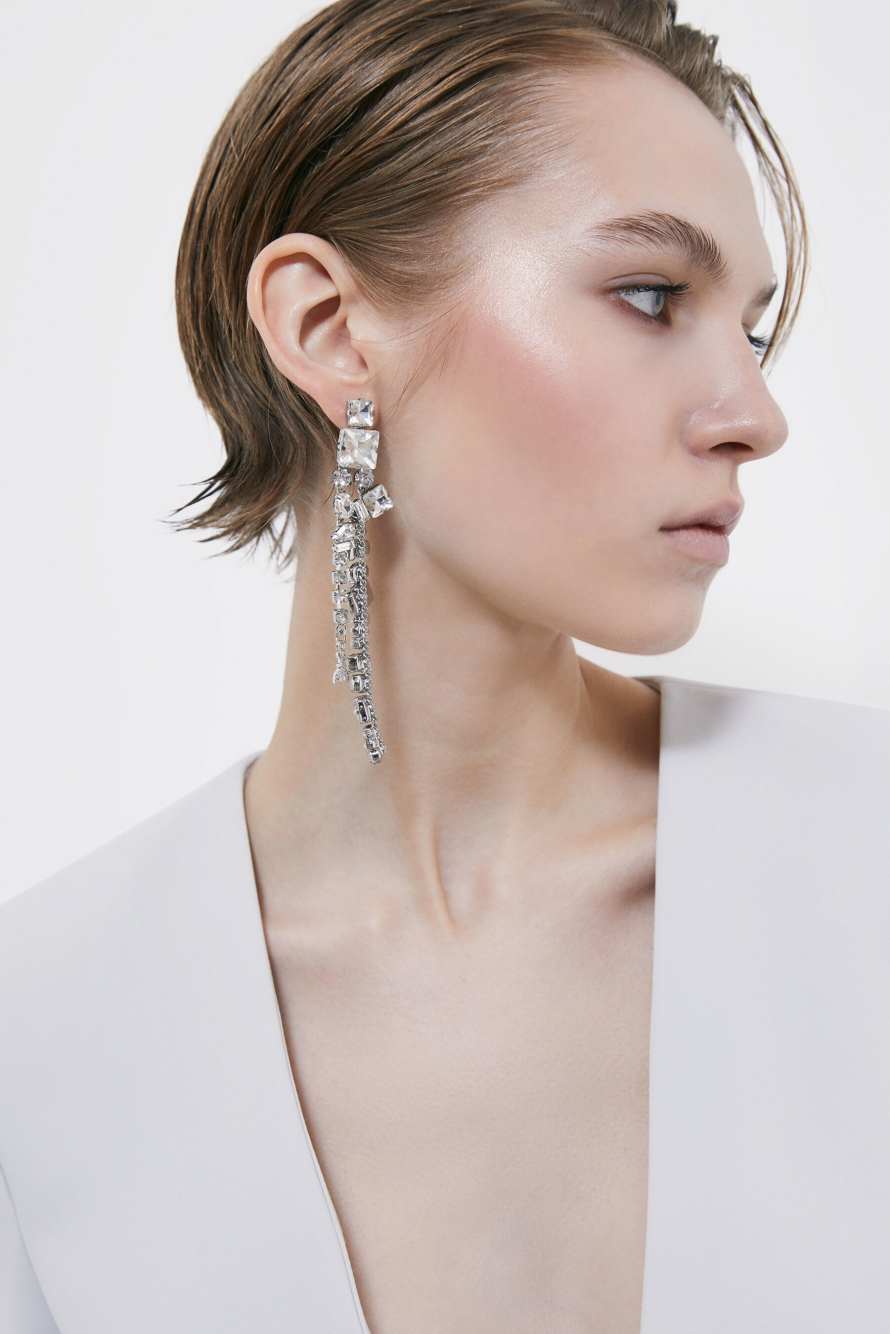 Diamond Cut earrings, Silver, Patrizia Pepe