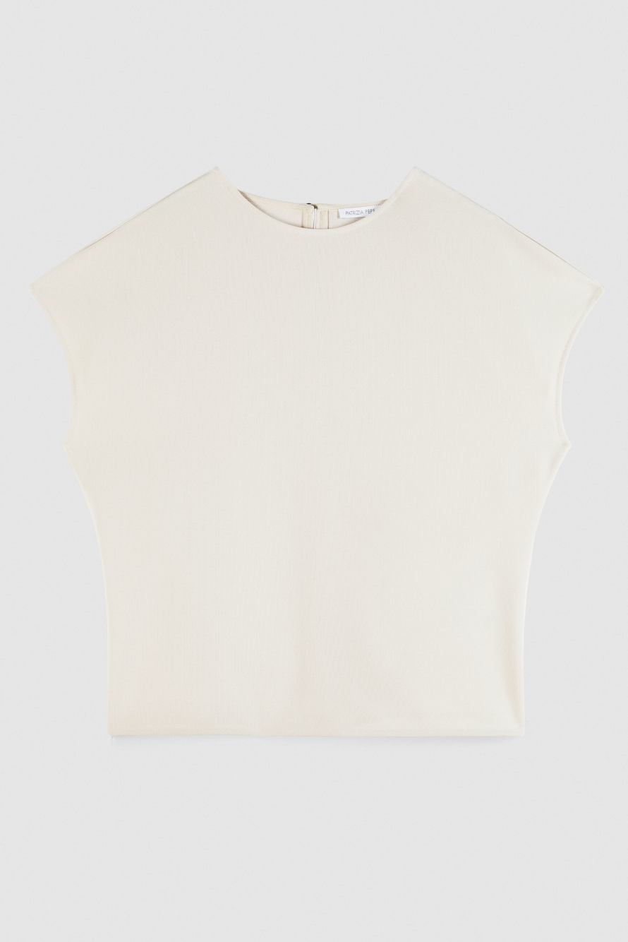 Sleeveless fluid blouse, White, Patrizia Pepe
