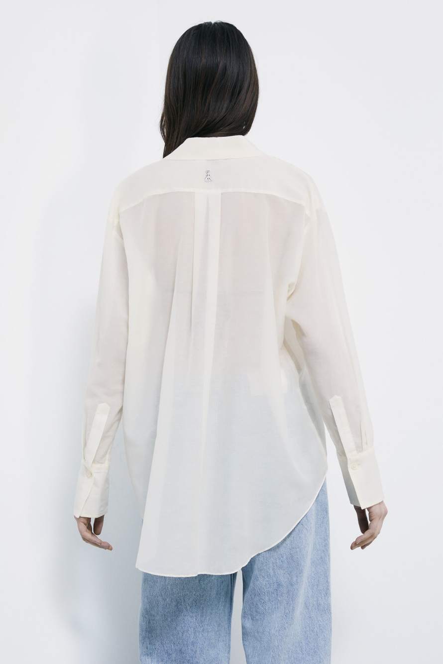 Lightweight oversized shirt, White, Patrizia Pepe