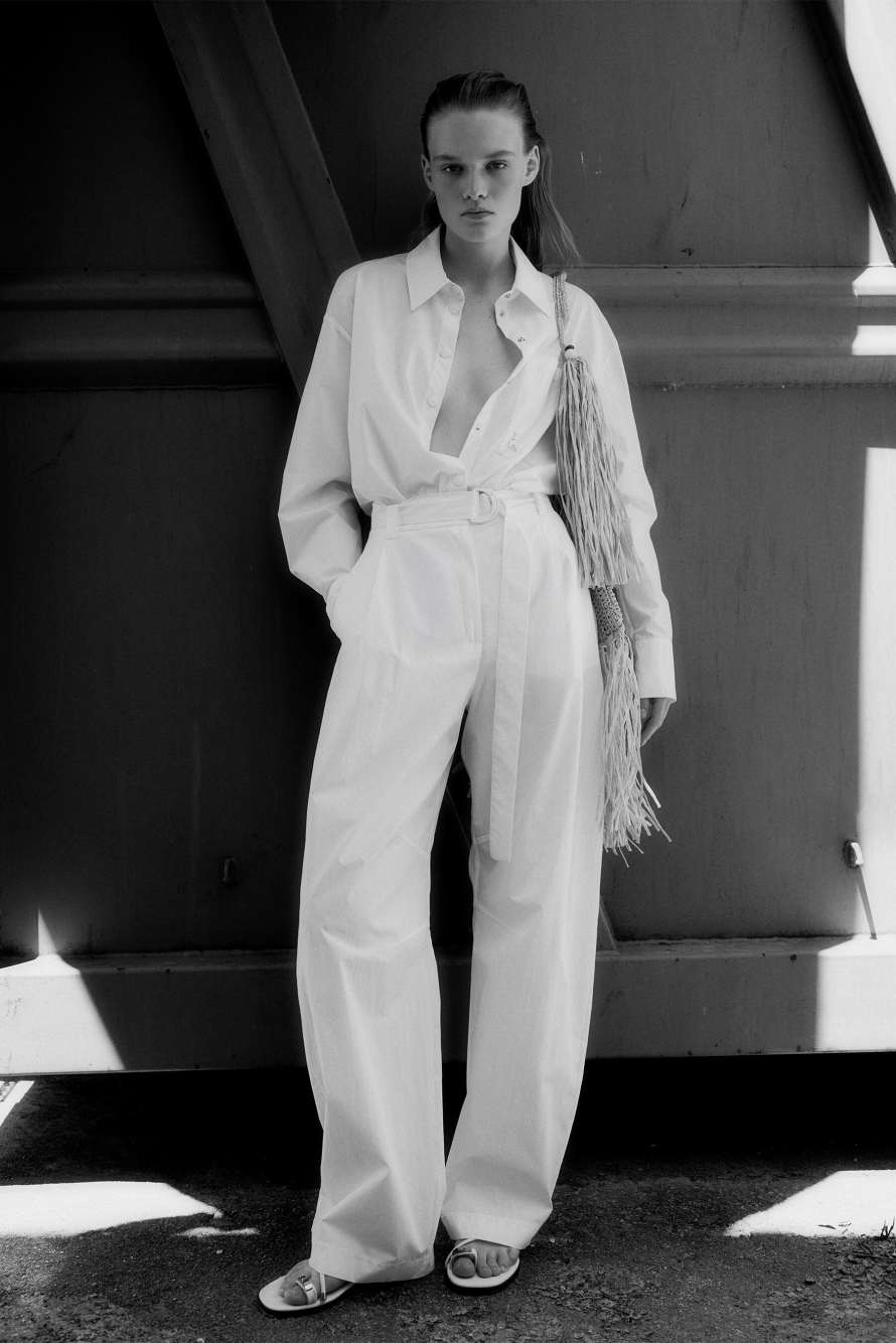 Technical cotton shirt, White, Patrizia Pepe